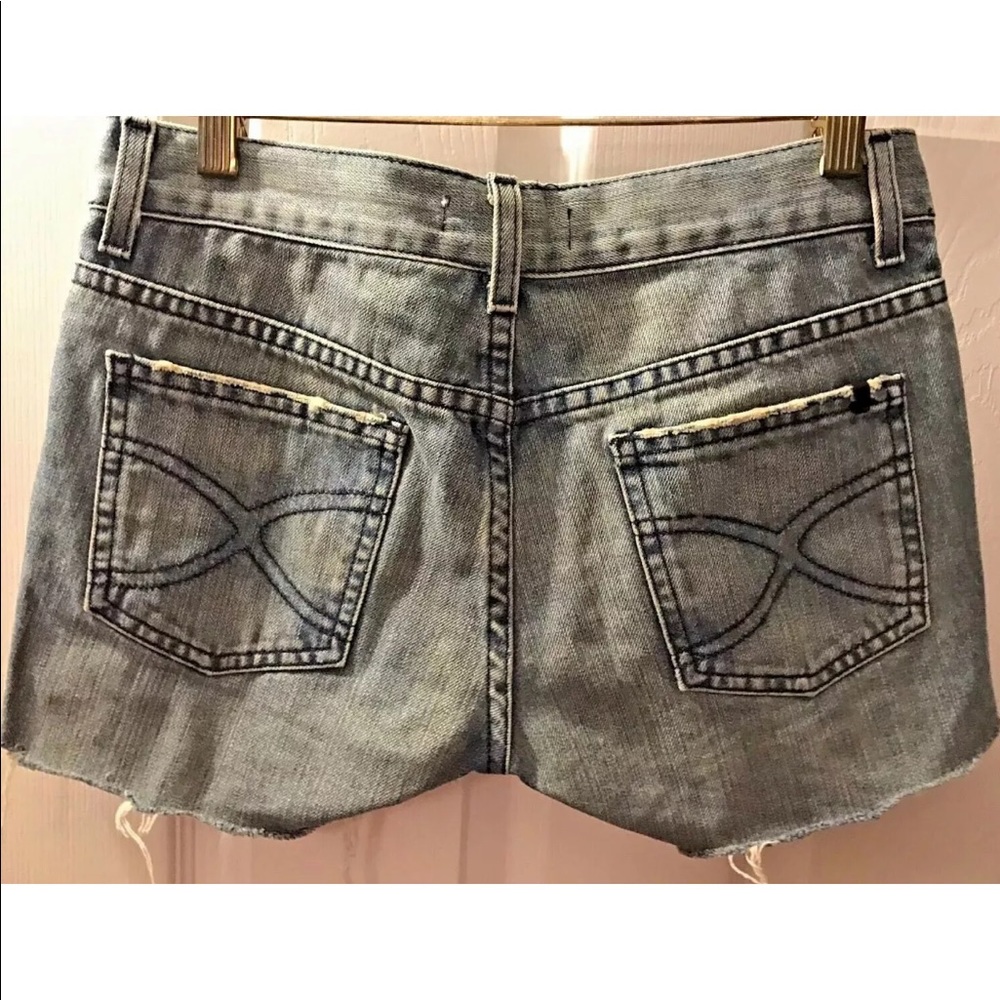 HABITUAL Denim Cut Off Jean Shorts Frayed Blue